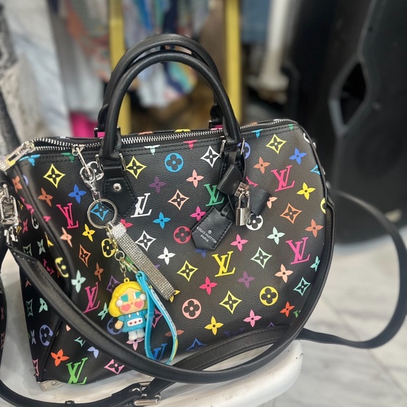 Louis Vuitton Black Multicolor Satchel - Picture 3 of 6